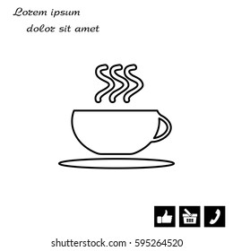 Coffee cup line icon