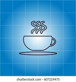 Coffee cup line icon