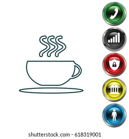 Coffee cup line icon