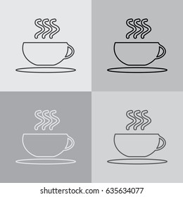 Coffee cup line icon