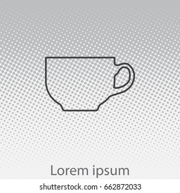 Coffee cup line icon