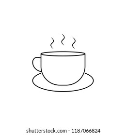 Coffee cup line icon, outline vector sign, linear pictogram isolated on white. Symbol, logo illustration