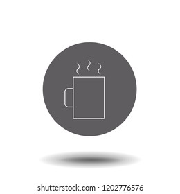 Coffee cup line icon, outline vector sign, linear pictogram isolated on white. Symbol, logo illustration