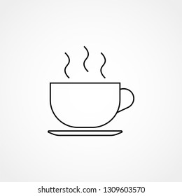 Coffee Cup Line Icon, Outline Vector Sign, Linear Pictogram Isolated On White. Symbol, Logo Illustration