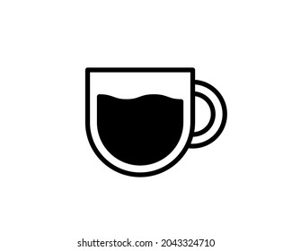 Coffee cup line icon, outline vector sign, linear pictogram isolated on white. Symbol, logo illustration.