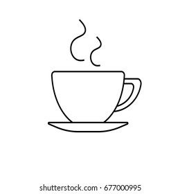 coffee cup line icon, outline vector icon