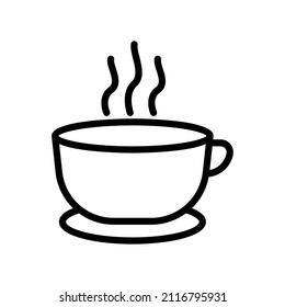 Coffee cup line icon. suitable for coffee product advertisement. simple design editable. Design template vector