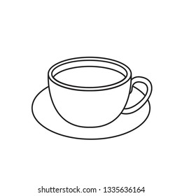 Coffee cup line icon vector