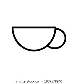 Coffee cup line icon vector template