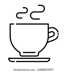 Coffee cup line icon. vector illustration.