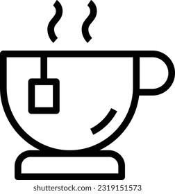 Coffee Cup Line Icon, Vektorsymbol