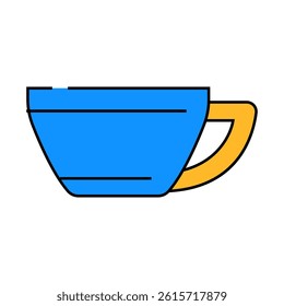 coffee cup line icon vector. coffee cup sign. isolated symbol illustration