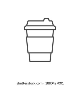 Coffee cup line outline icon