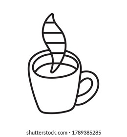 diseño de ilustración vectorial de estilo de línea de café