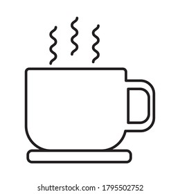 coffee cup line style icon vector illustration design