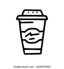 coffee cup line vector doodle simple icon