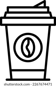 Coffee Cup Line Vector Icon Design
