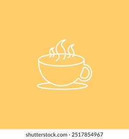 Coffee cup line vector icon. Coffee drink symbol. Coffee shop outline vector logo icon. Coffee cup simple icon. Coffees beans symbol. 