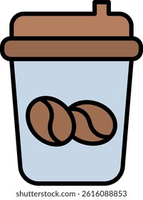 Coffee Cup Line Vector Icon Design