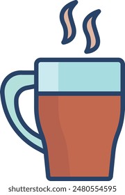 Coffee Cup linear color illustration