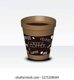 Coffee cup with logo 3D advertisement 