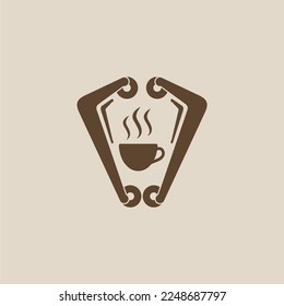 Coffee cup logo amidst the letter C and number 7 symbol
