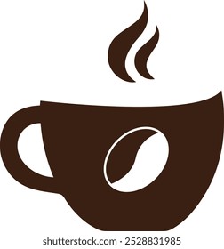 Kaffee-Cup-Logo, Kaffeebohnen-Symbol, Heißgetränk, Getränk, Koffein, Morgen