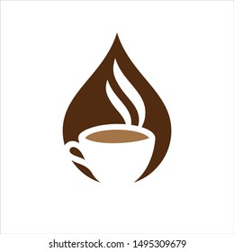 Coffee and Cup Logo. Cafe Symbol. Icon Vector Eps 10.