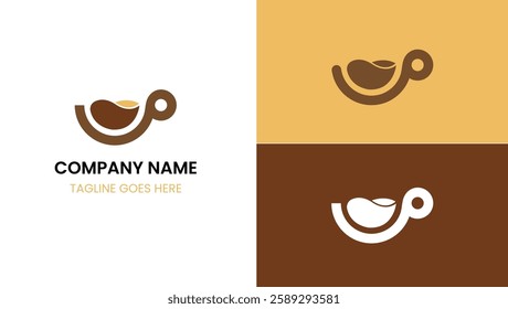 Coffee cup logo, cafe logo, Vector logo template