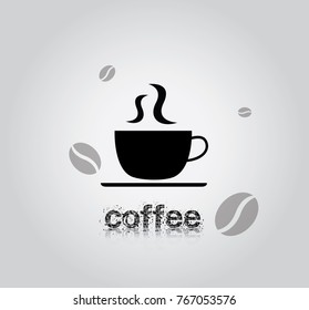 coffee cup logo cafe - vector