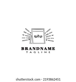 coffee cup logo cartoon icon flat template black modern isolated vector illustration