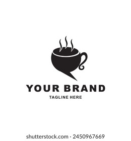 the coffee cup logo and chat symbol are suitable for your coffee shop