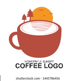 coffee cup logo for coffeeshop or cafe and restaurant