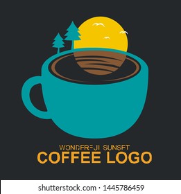 coffee cup logo for coffeeshop or cafe and restaurant
