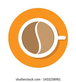 Coffee cup logo concept design on white background.