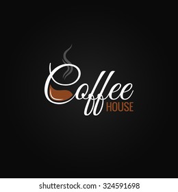 coffee cup logo design background