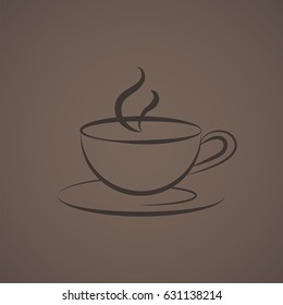 Coffee cup logo design concept vector