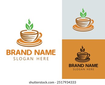 Diseño del logotipo de la taza de café, logotipo del café, logotipo creativo