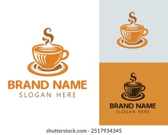 Diseño del logotipo de la taza de café, logotipo del café, logotipo creativo
