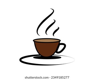 Coffee cup logo design elements symbols