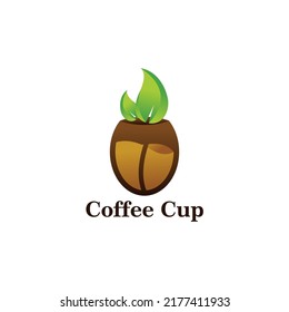 Coffee Cup logo design with gradient