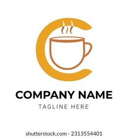 Coffee cup logo design for restaurant