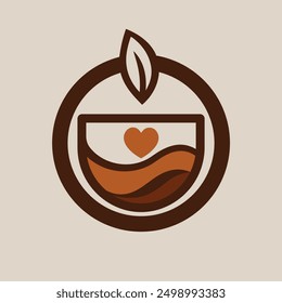 Coffee cup logo design, Coffee store logo design