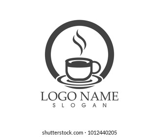 Coffee cup logo design template