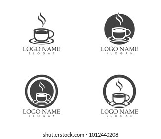 Coffee cup logo design template