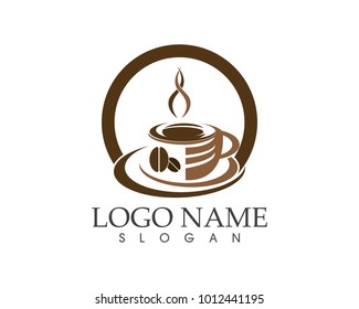 Coffee cup logo design template