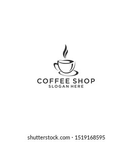 Coffee cup logo design template