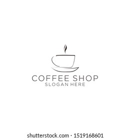 Coffee cup logo design template