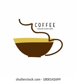 Coffee cup logo design template