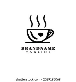 icono de diseño de logotipo de taza de café icono de ilustración vectorial moderna